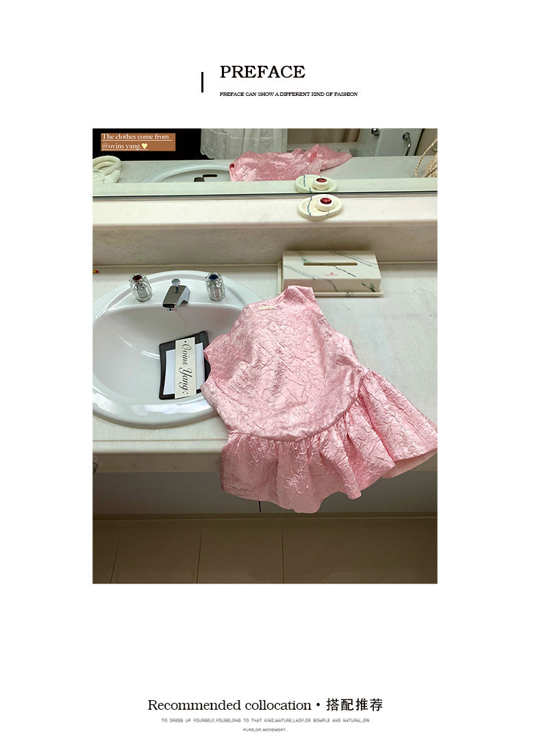 ツイード ノースリーブ トップス