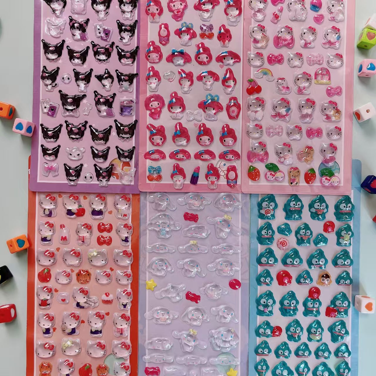 サンリオキャラクターボンボンドロップシール　可愛い　シール帳交換　