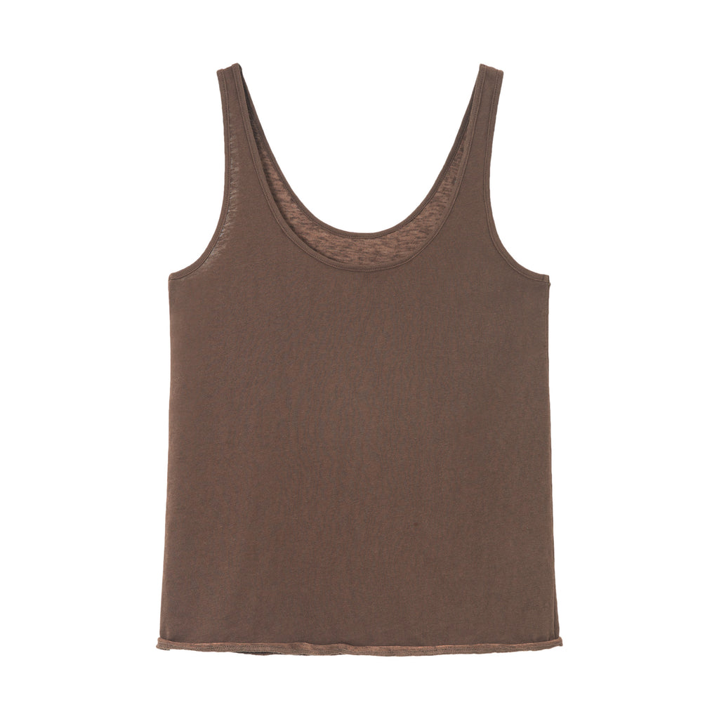 ペーパータッチ Uネック タンクトップ