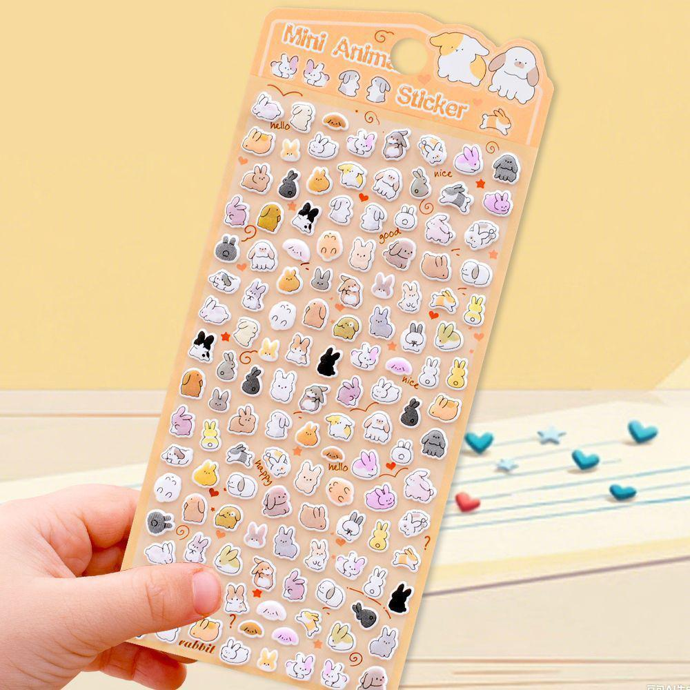 可愛い動物シール ぷくぷくシール 柔らかい ネコ イヌ パンダ 多色